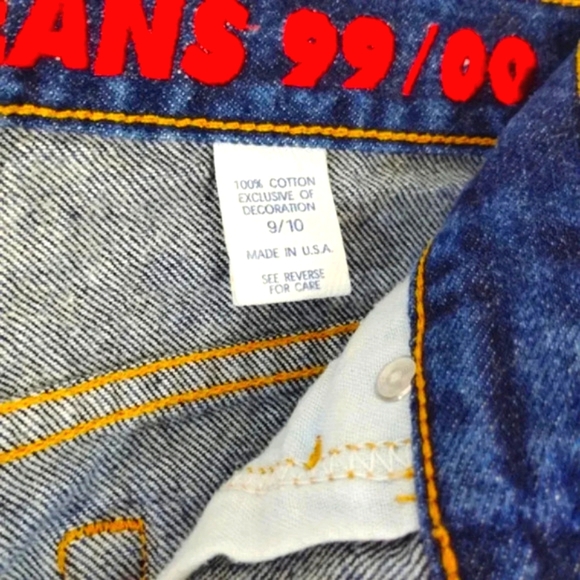 Vintage Express Jeans Y2K 99/00 Red Embroidery 100% Cotton Made in USA 9/10 - Picture 12 of 14